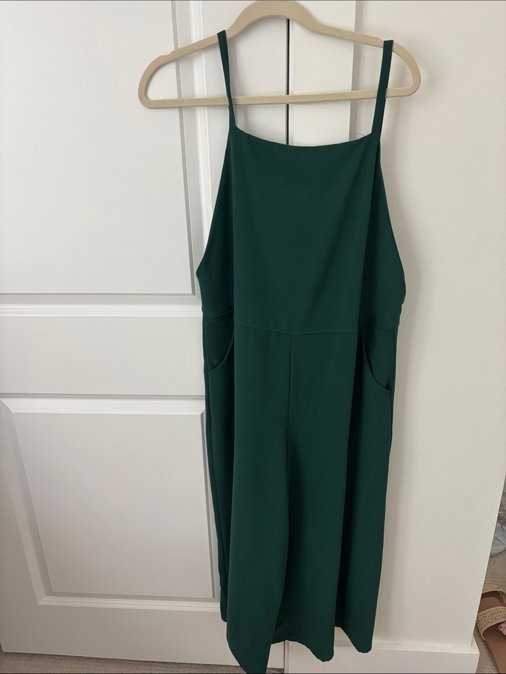 Ces Femme Emerald Green Spaghetti Strap Jumpsuit
